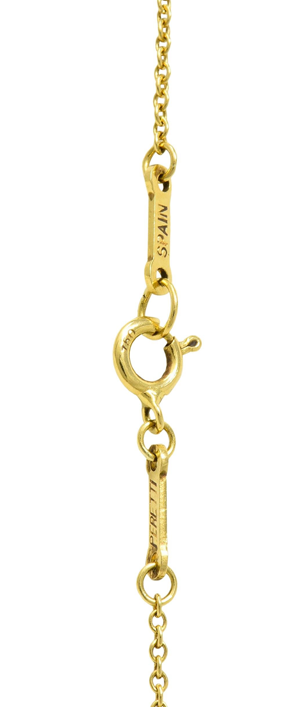 Elsa Peretti Tiffany & Co. 18 Karat Gold Open Heart Pendant Necklace 5