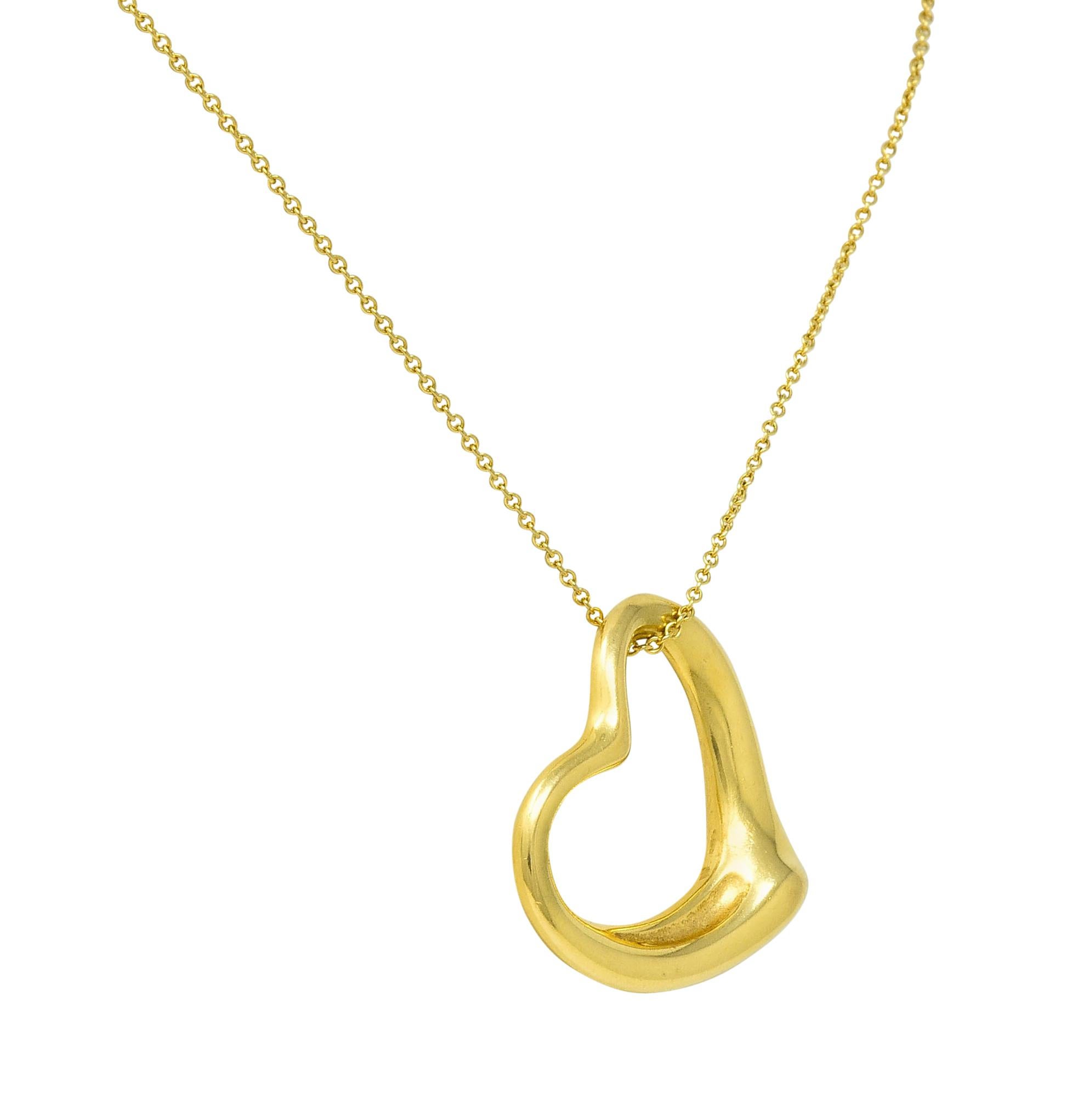 18 karat gold heart necklace