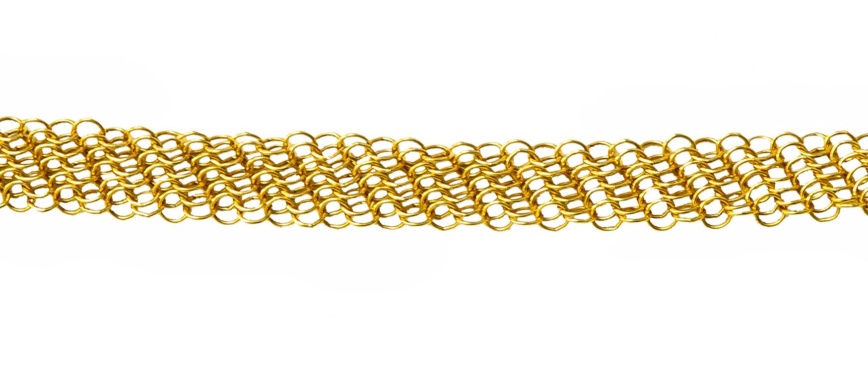 Women's or Men's Elsa Peretti Tiffany & Co. 18 Karat Gold Mesh Scarf Chain Necklace