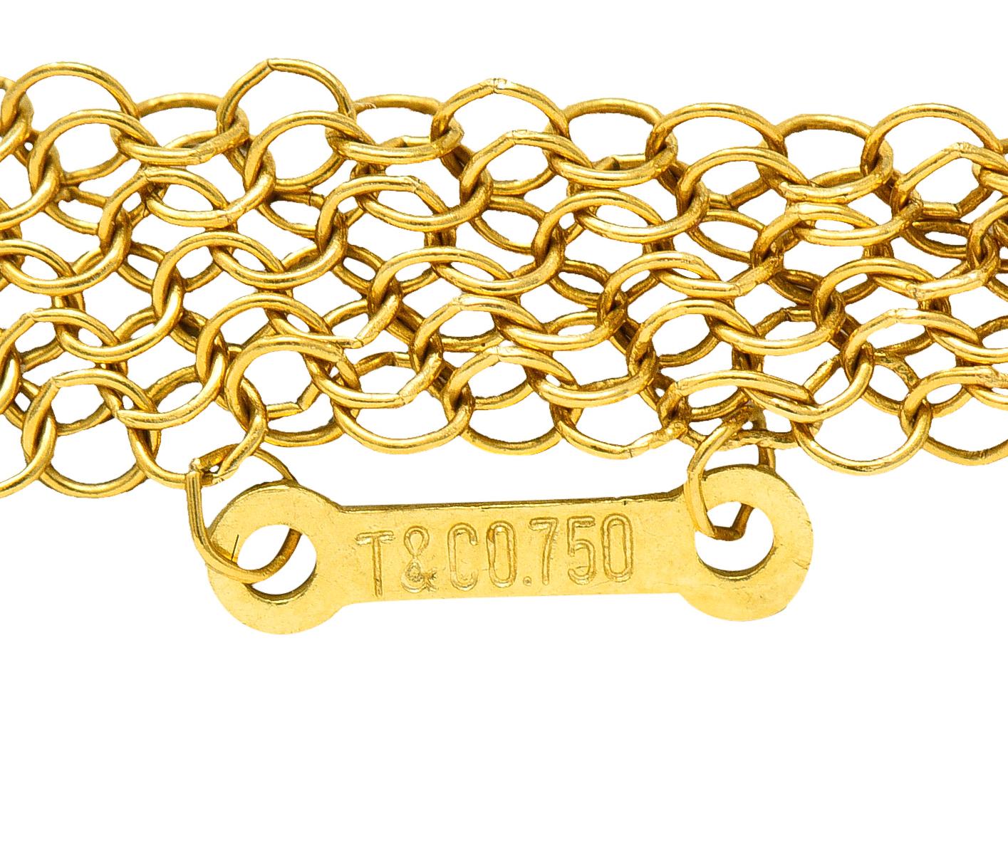 Elsa Peretti Tiffany & Co. 18 Karat Gold Mesh Scarf Chain Necklace 3