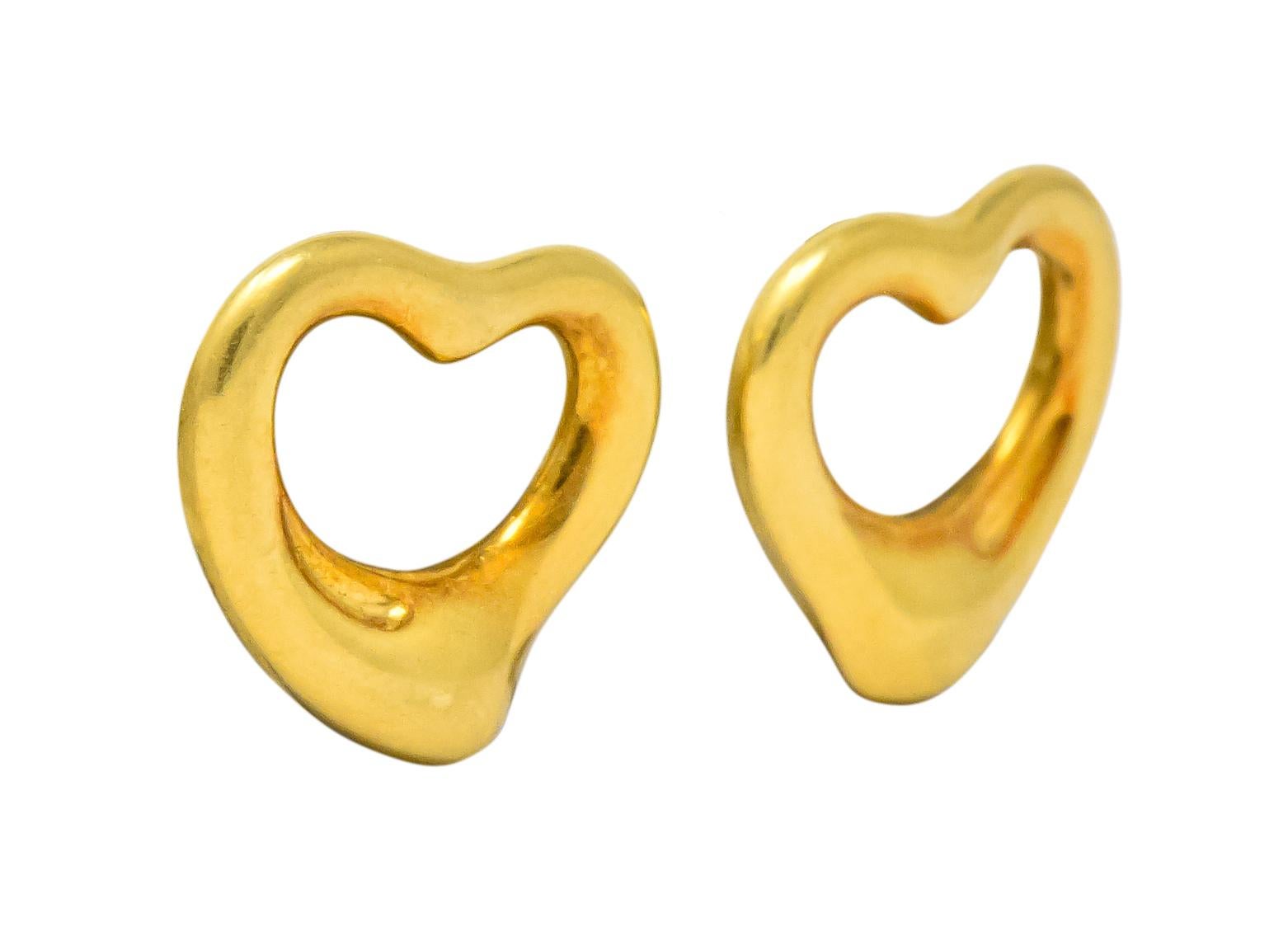 tiffany open heart earrings