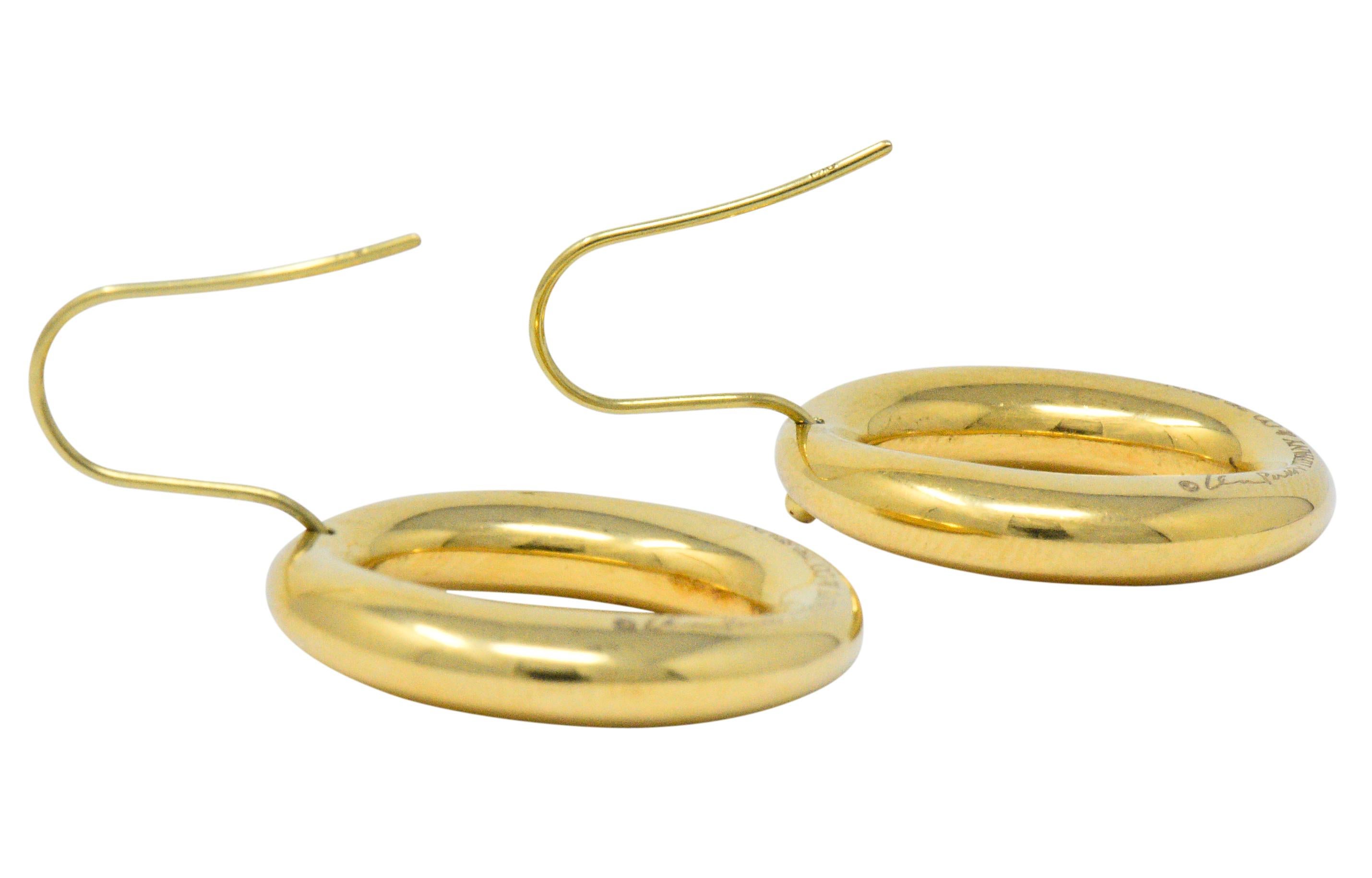 tiffany gold link earrings