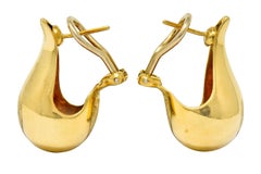 Elsa Peretti Tiffany & Co. 18 Karat Gold Vintage Teardrop Earrings