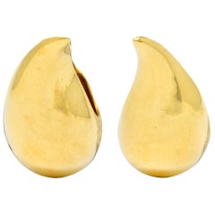 Elsa Peretti Tiffany & Co. 18 Karat Gold Vintage Teardrop Ohrringe