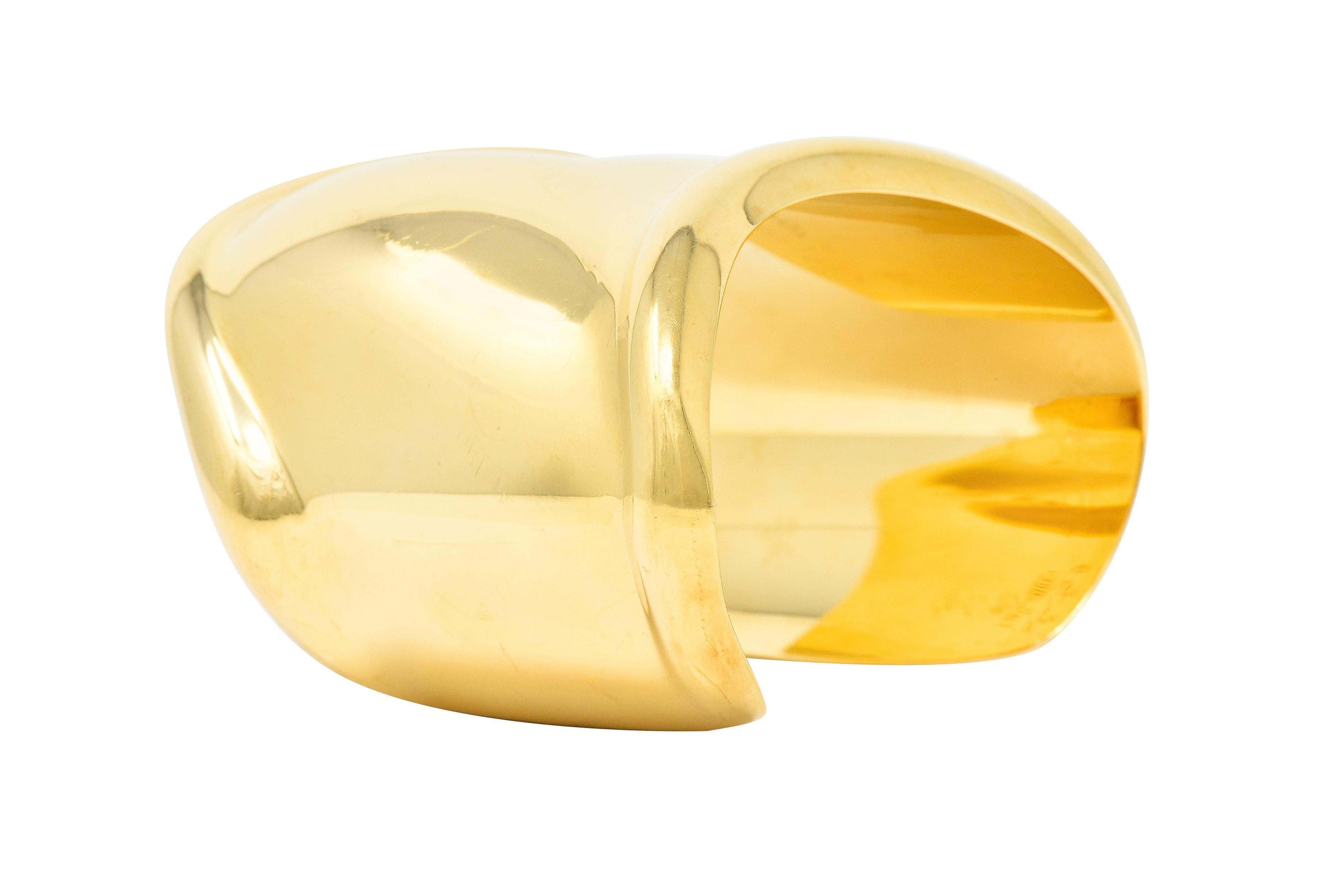 Elsa Peretti - Bracelet vintage en or jaune 18 carats avec manchettes en forme d'os 2