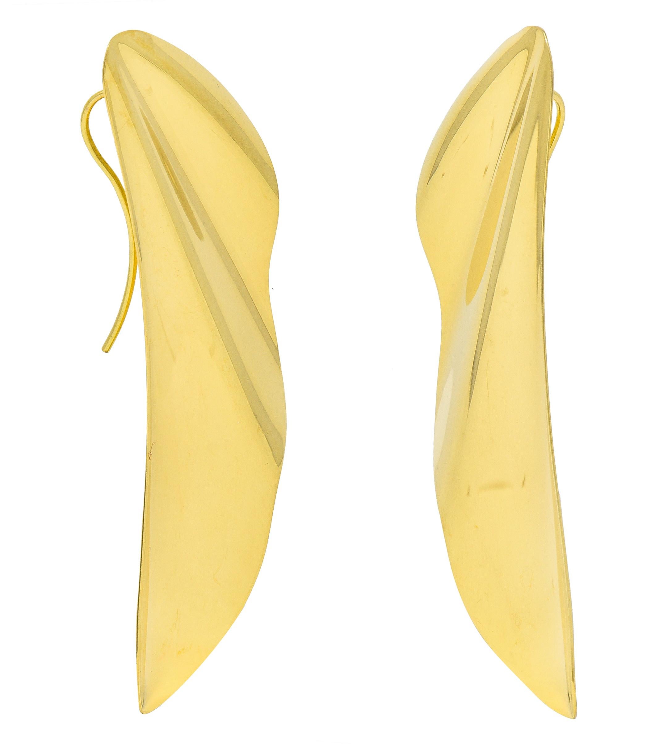 Elsa Peretti Tiffany & Co. 18 Karat Yellow Gold High Tide Earrings 3