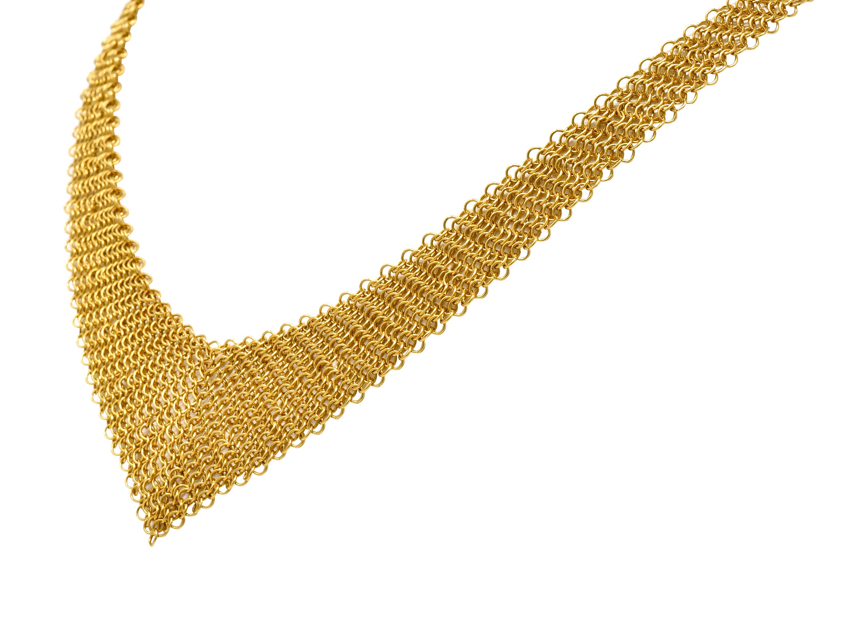 gold mesh scarf necklace in chicago