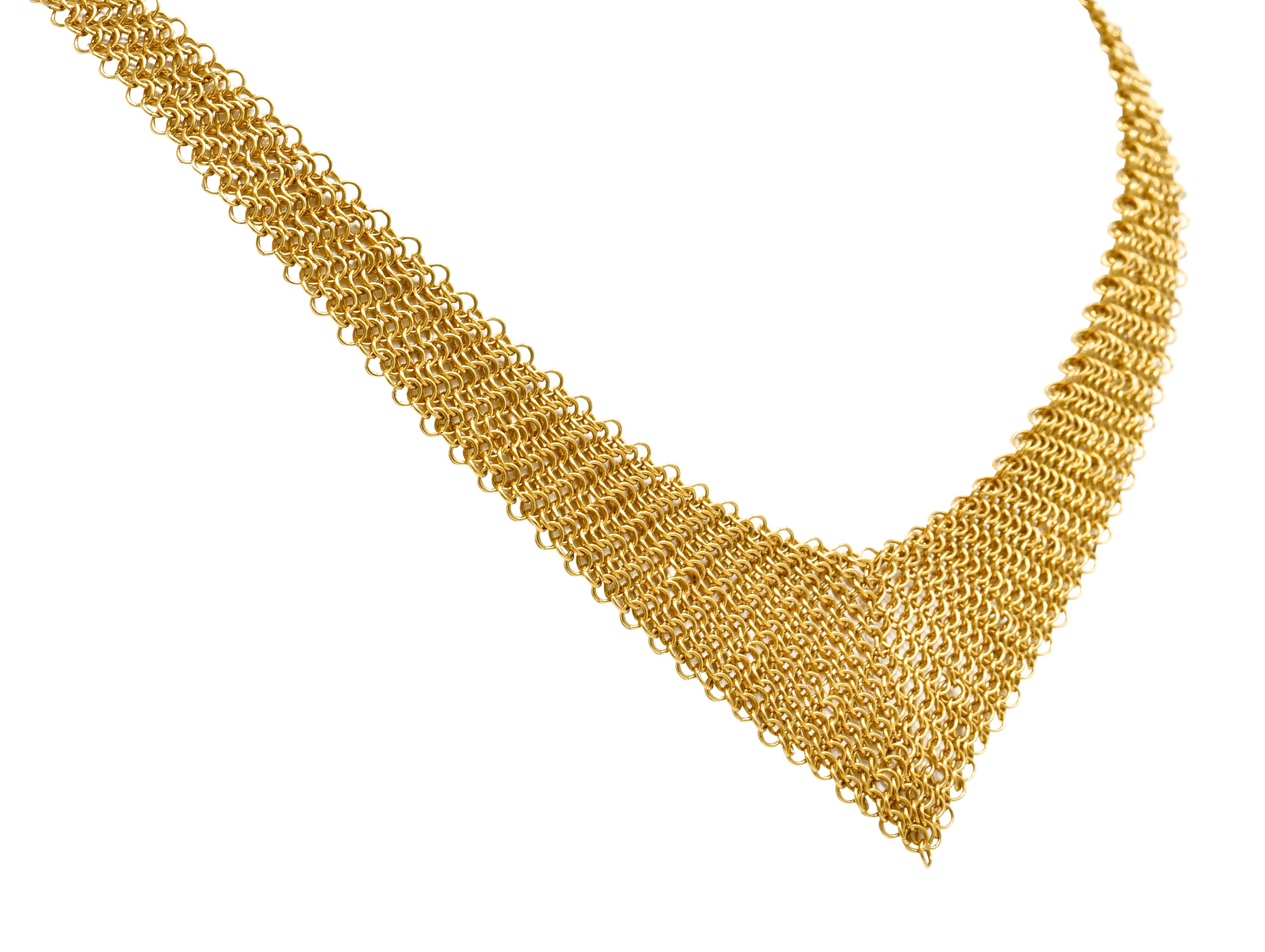 gold mesh scarf necklace in chicago