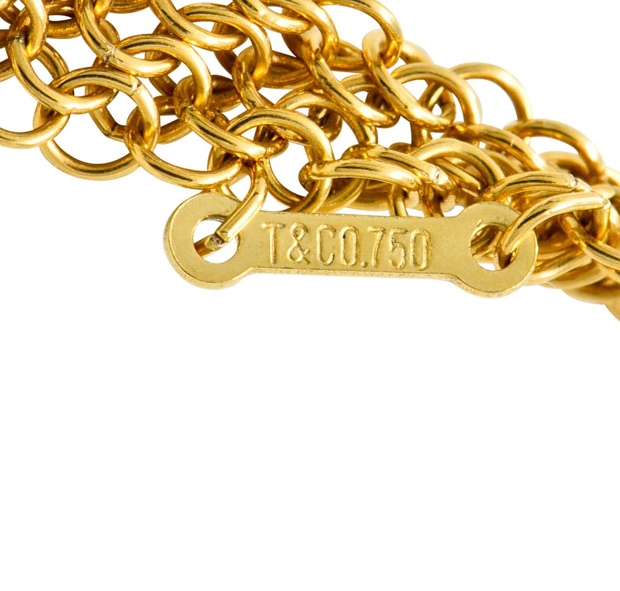 Contemporary Elsa Peretti Tiffany & Co. 18 Karat Yellow Gold Mesh Scarf Necklace