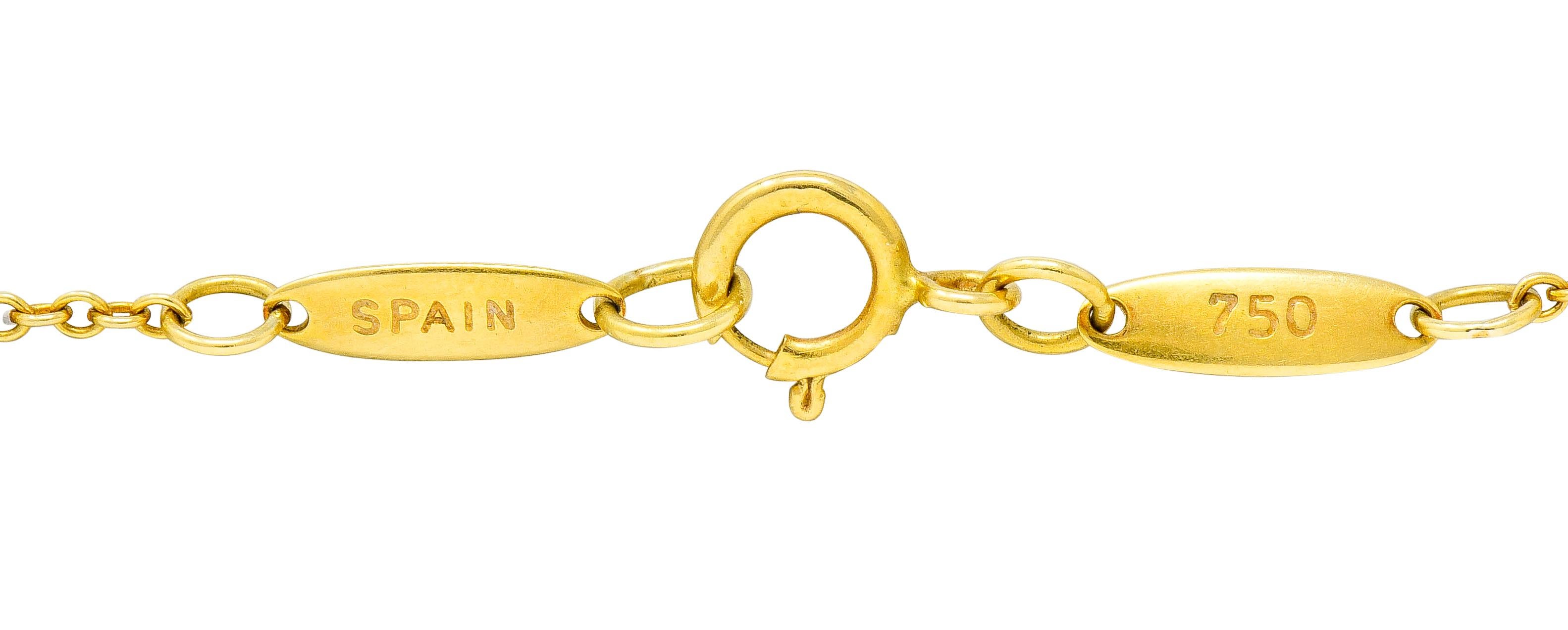 Elsa Peretti Tiffany & Co. 18 Karat Yellow Gold Open Heart Pendant Necklace 5