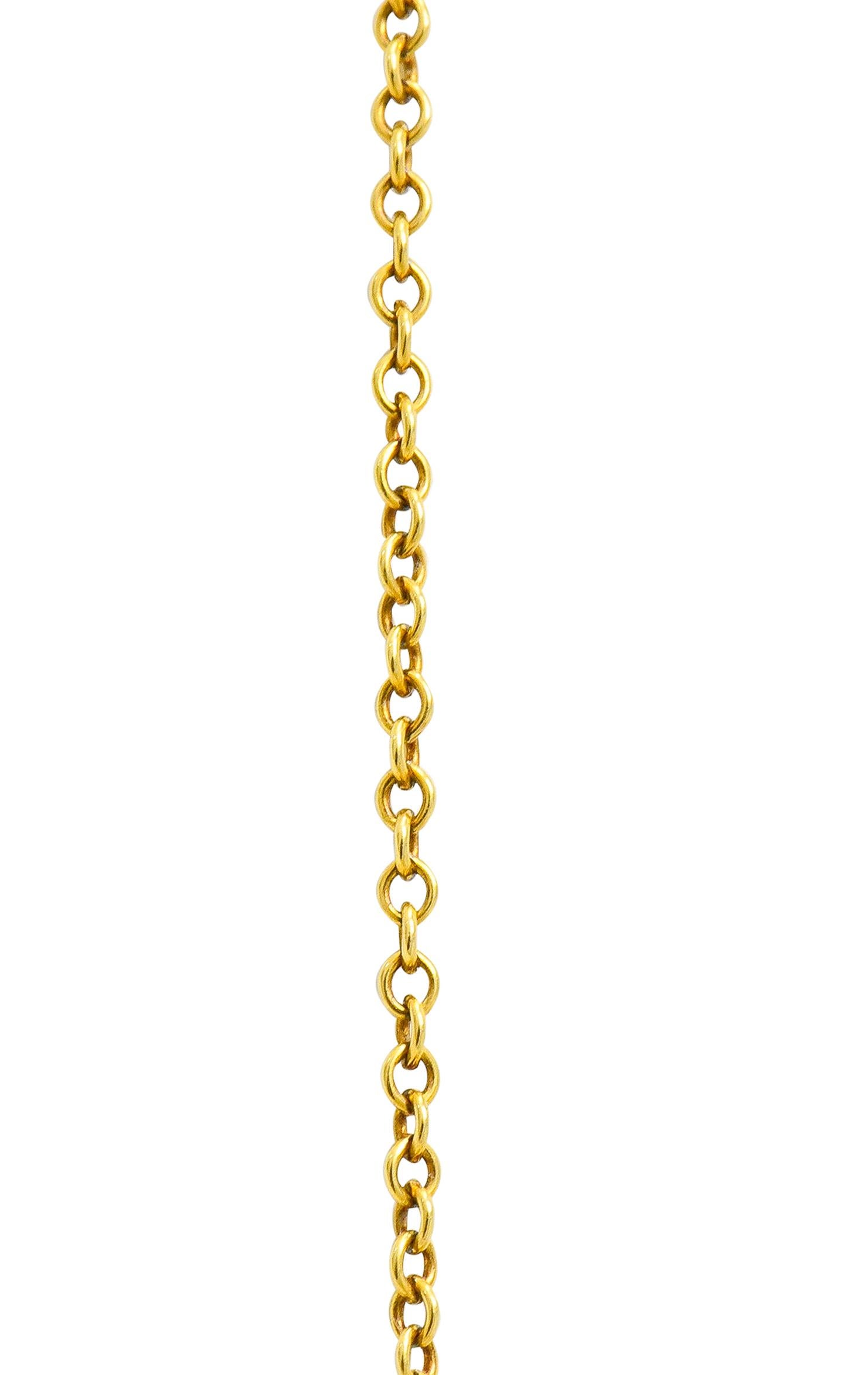 Elsa Peretti Tiffany & Co. 18 Karat Yellow Gold Open Heart Pendant Necklace 2