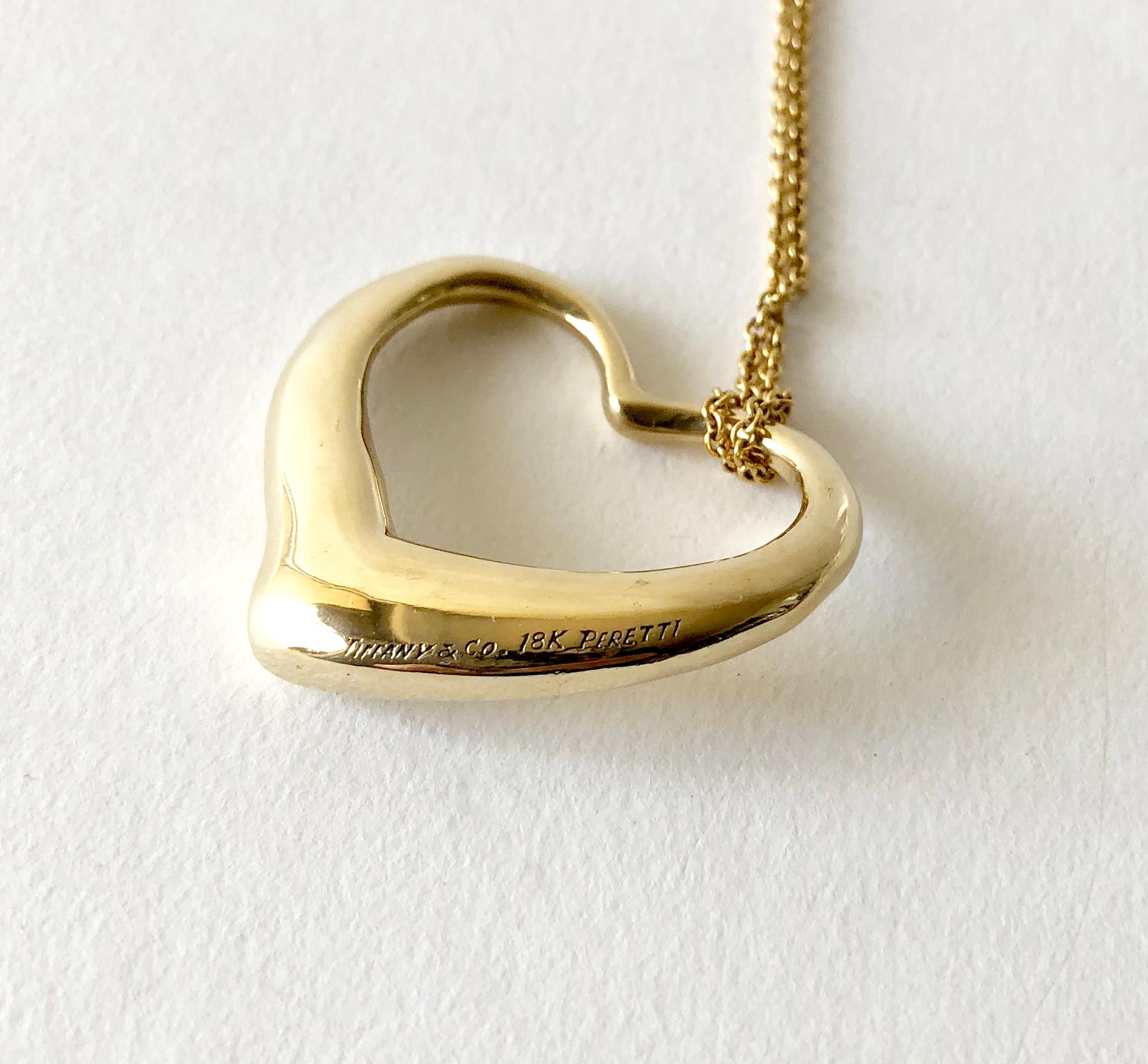 gold floating heart necklace
