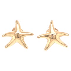 Elsa Peretti Tiffany & Co. 18K Yellow Gold Starfish Stud Earrings