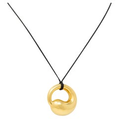 Elsa Peretti Tiffany 
Co. 1980 18K Gold Vintage Eternal Circle Pedant Necklace