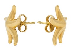 Elsa Peretti for Tiffany & Co. 1990, orecchini vintage in oro giallo 18 carati con stella marina