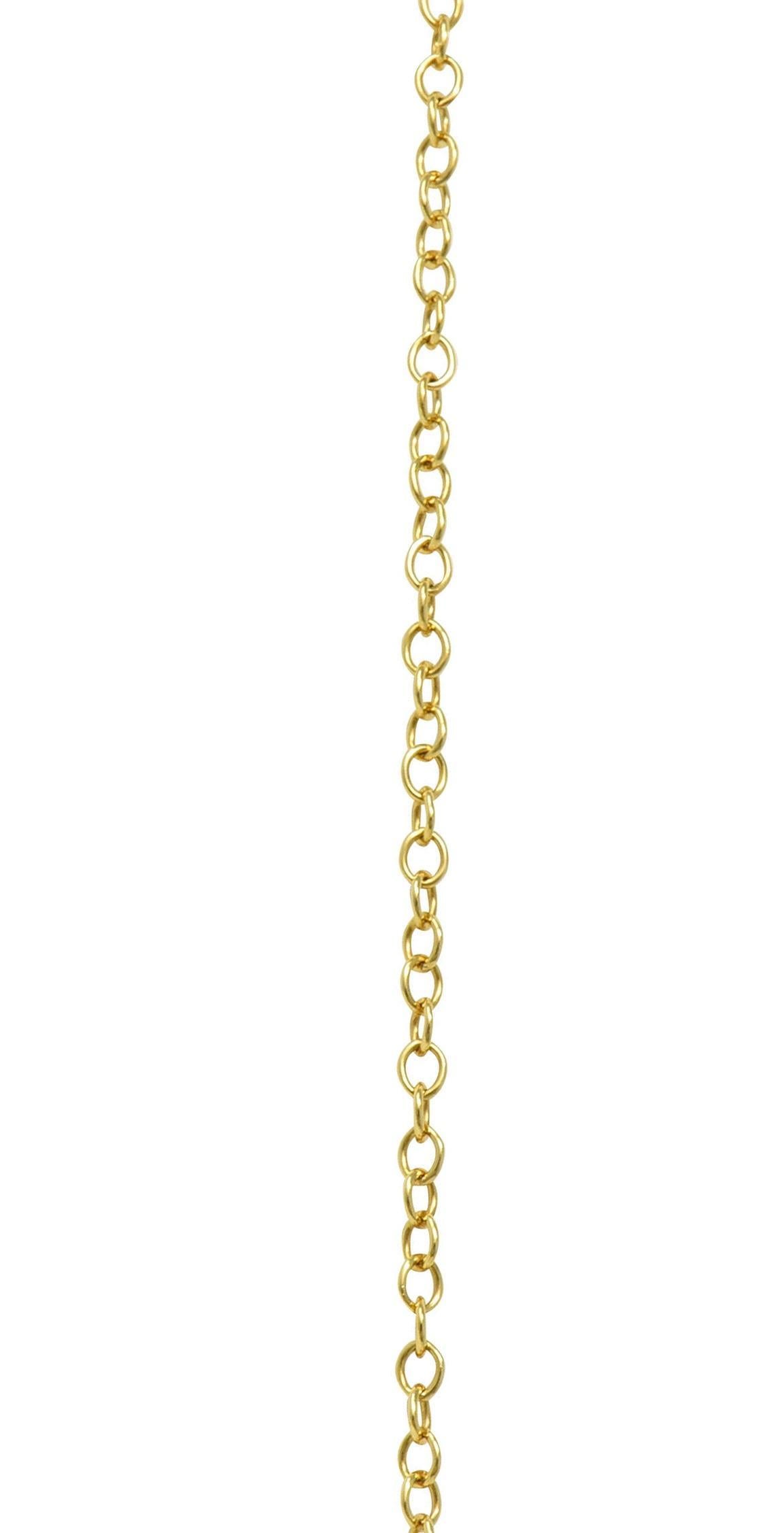 Elsa Peretti Tiffany & Co. 1990's 18 Karat Yellow Gold Vintage Teardrop Necklace 7