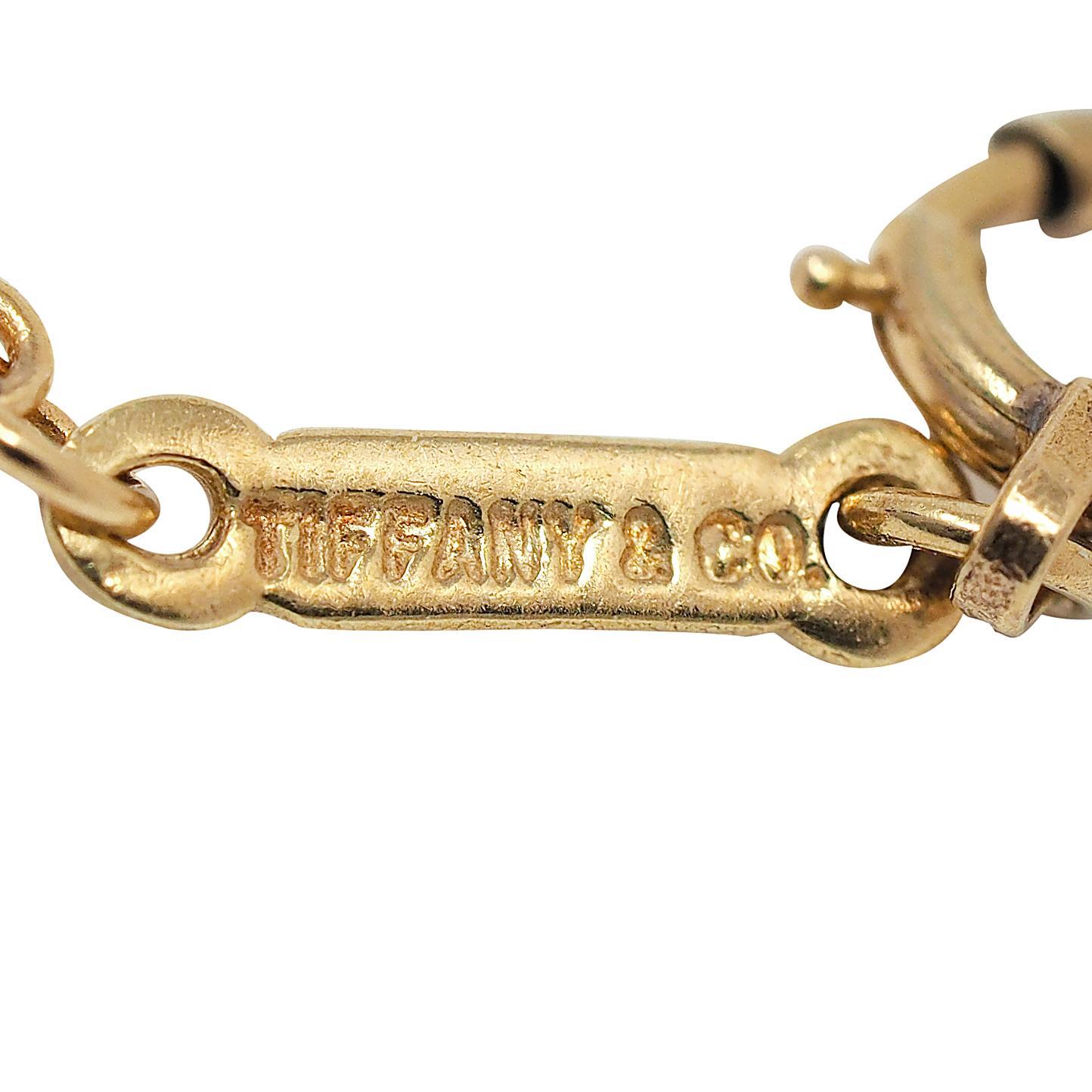 Elsa Peretti for Tiffany & Co. 1990's 18K Gold Vintage Open Heart Anhänger Halskette im Angebot 4