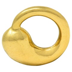 Elsa Peretti Tiffany & Co. 1990's 18K Yellow Gold Vintage Eternal Circle Pendant