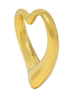Elsa Peretti for Tiffany & Co. 1990's Or jaune 18K Vintage Open Heart Pendentif