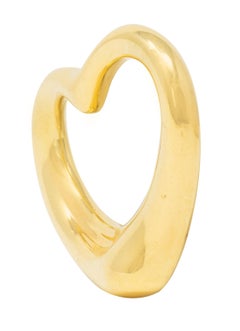 Elsa Peretti for Tiffany & Co. 1990's Or jaune 18K Vintage Open Heart Pendentif