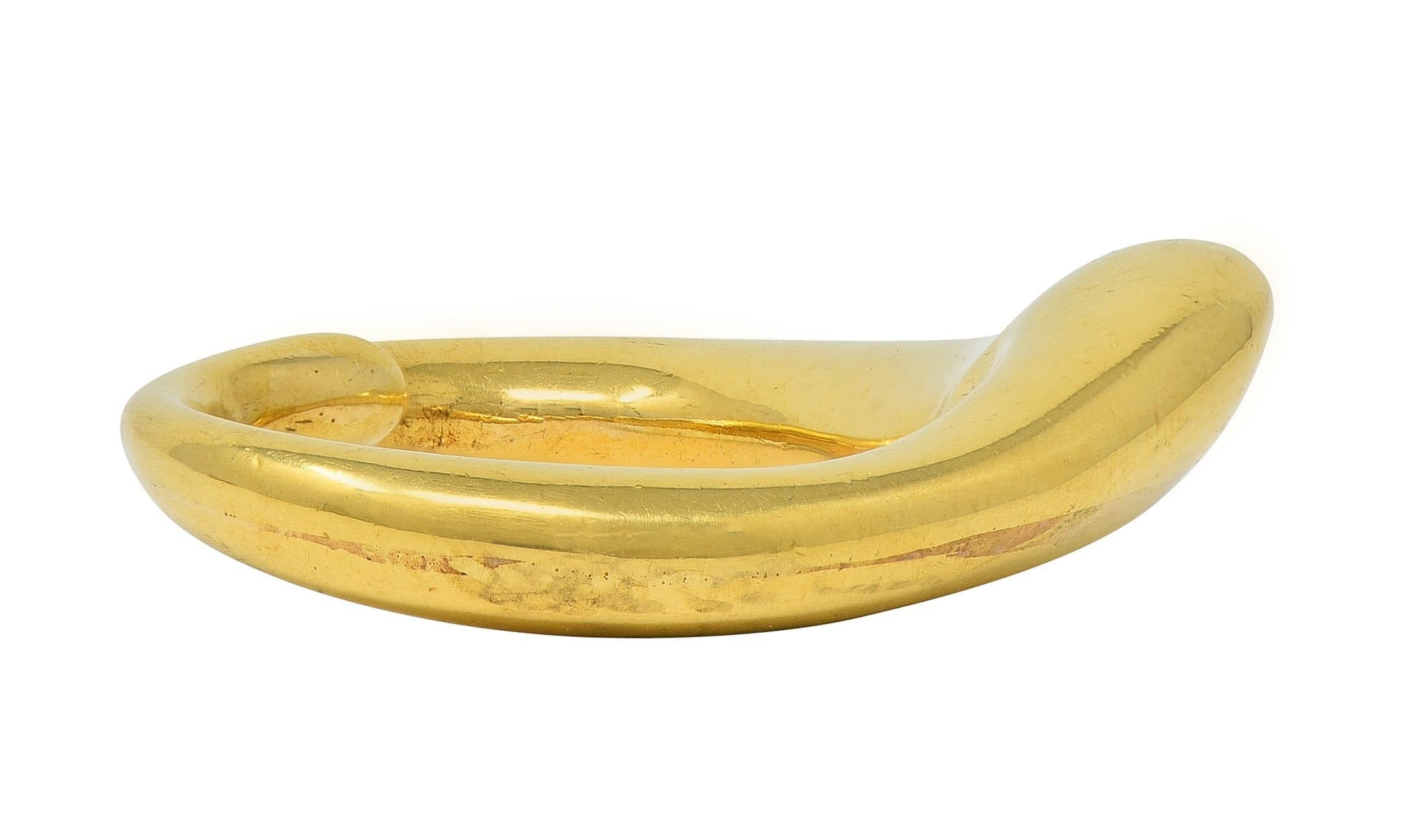 Elsa Peretti Tiffany & Co. 1990er Jahre 18K Gelbgold Vintage Open Heart Anhänger im Angebot 1