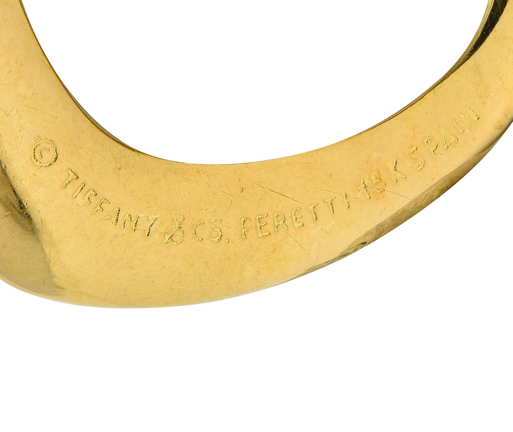 Elsa Peretti pour Tiffany & Co. 2000 Collier à pendentif en forme de cœur ouvert en or 18K en vente 2