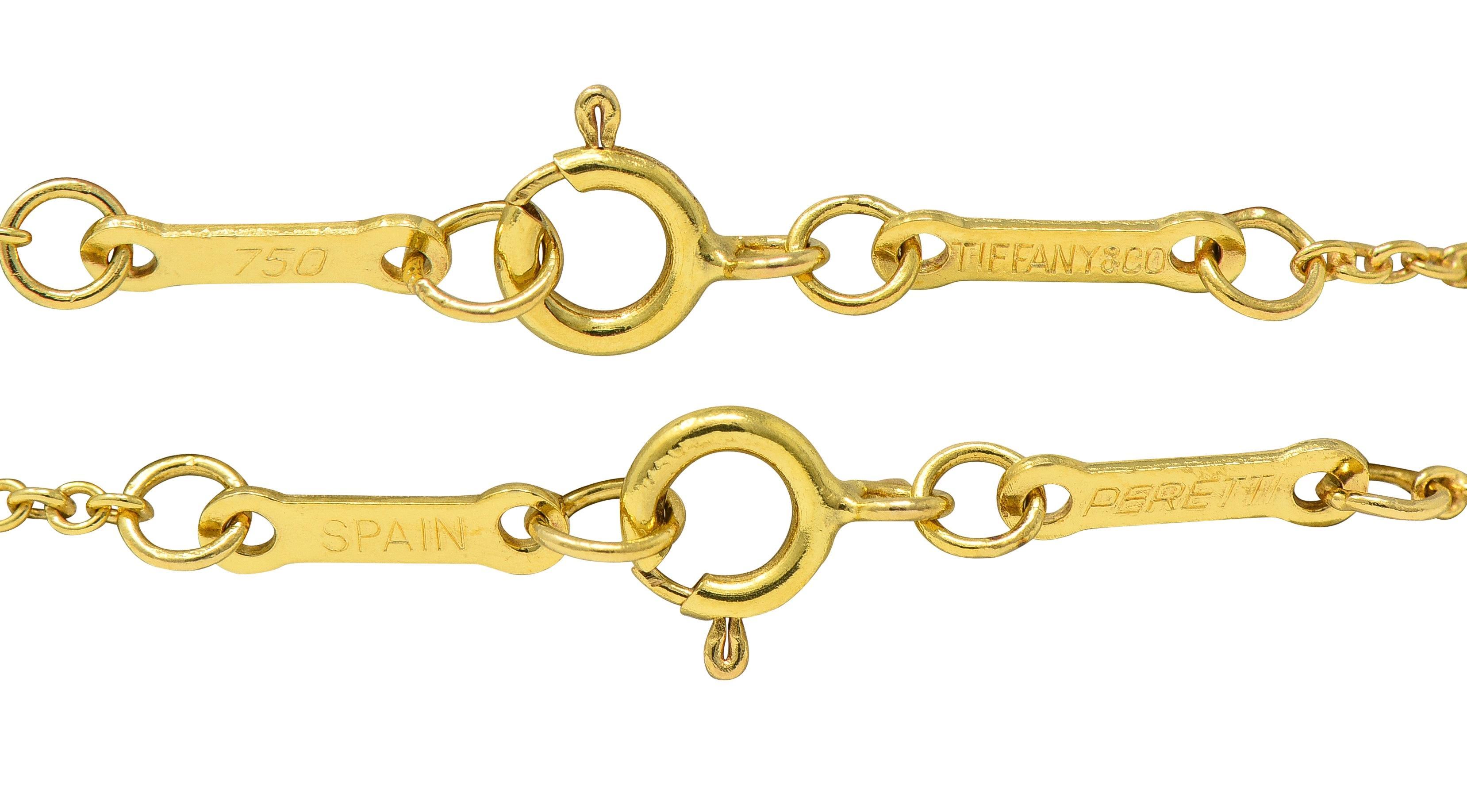 Elsa Peretti pour Tiffany & Co. 2000 Collier à pendentif en forme de cœur ouvert en or 18K en vente 3