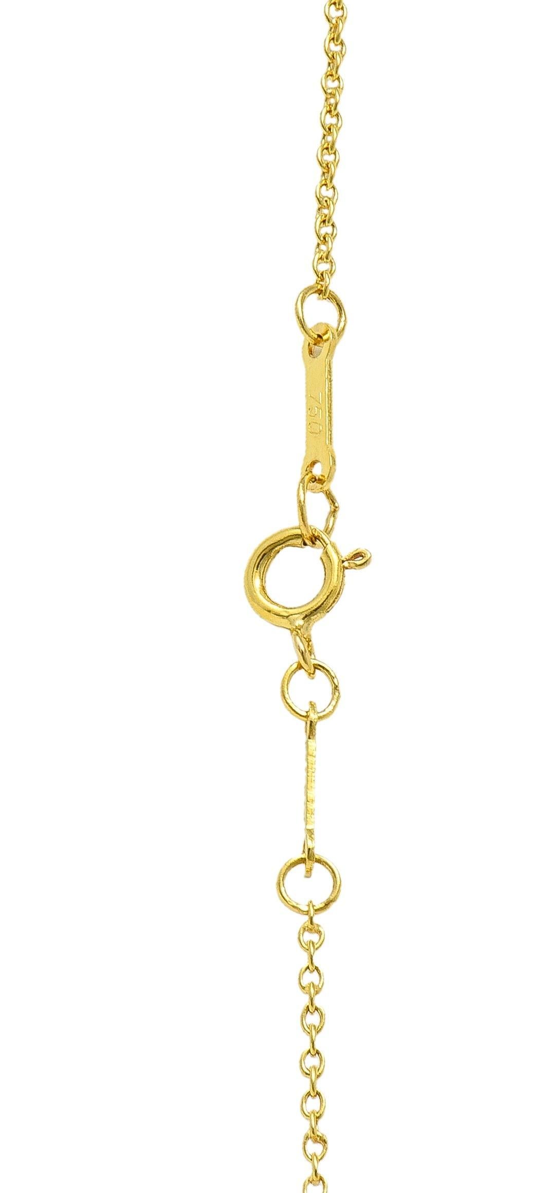 Elsa Peretti pour Tiffany & Co. 2000 Collier à pendentif en forme de cœur ouvert en or 18K en vente 4