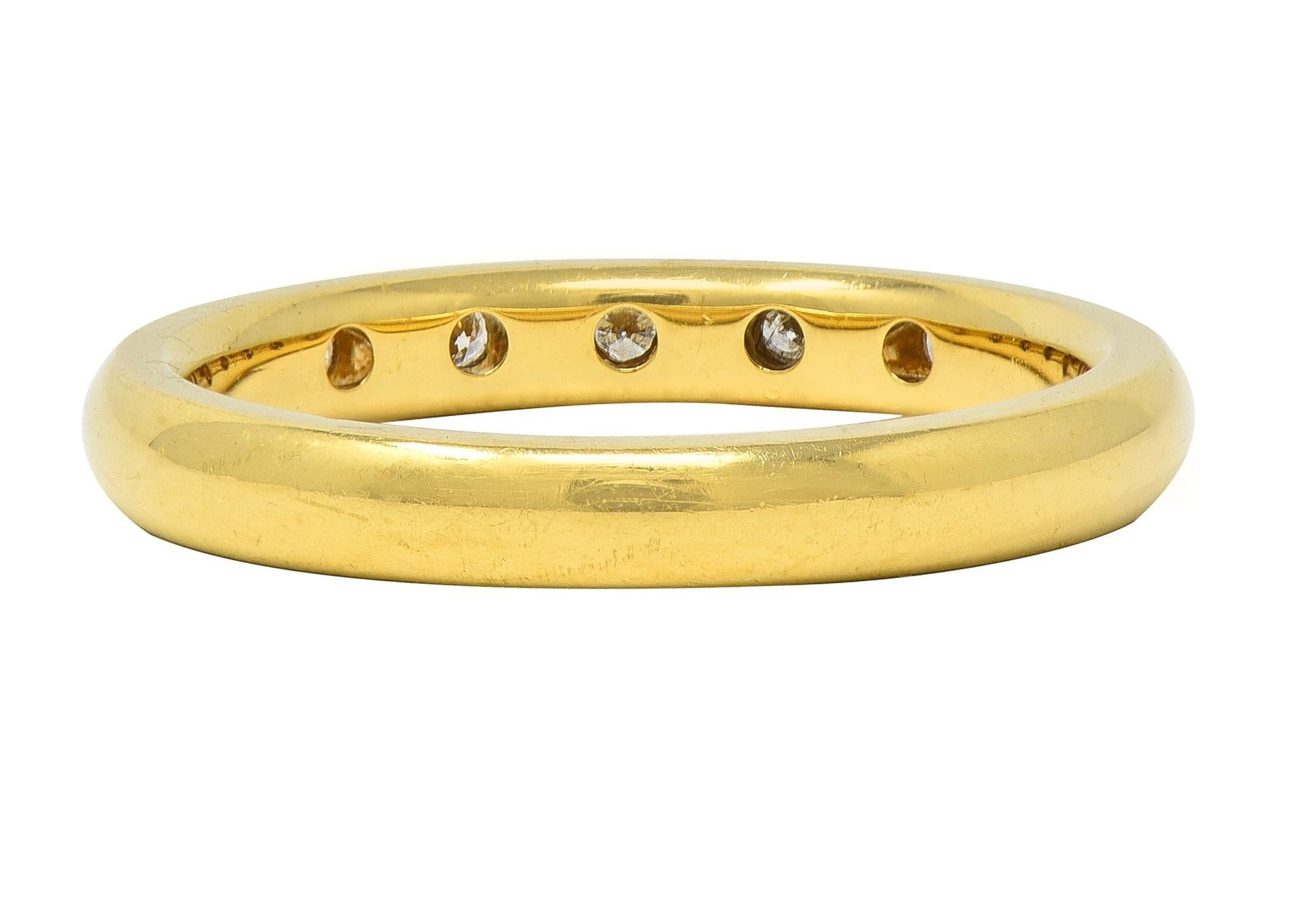 Elsa Peretti for Tiffany & Co. 2000 Anello a fascia con diamanti in oro giallo 18K In condizioni ottime in vendita a Philadelphia, PA
