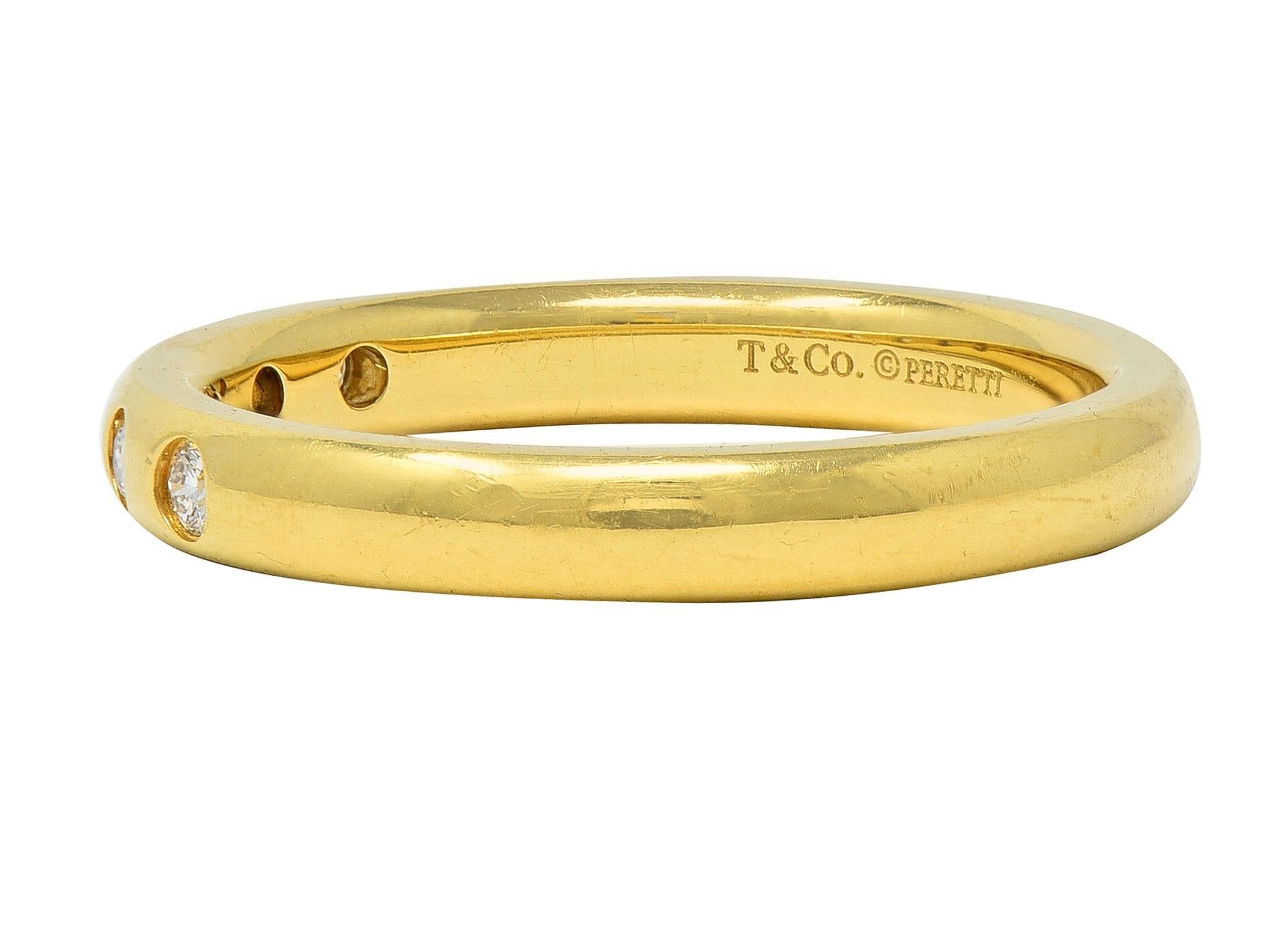Donna Elsa Peretti for Tiffany & Co. 2000 Anello a fascia con diamanti in oro giallo 18K in vendita