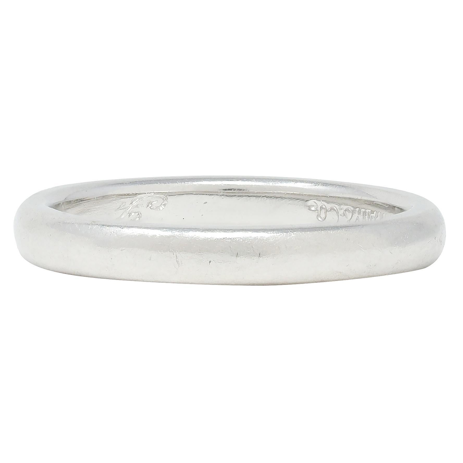 Contemporaneo Anello Elsa Peretti for Tiffany & Co. 2000 con diamante e platino a filo in vendita