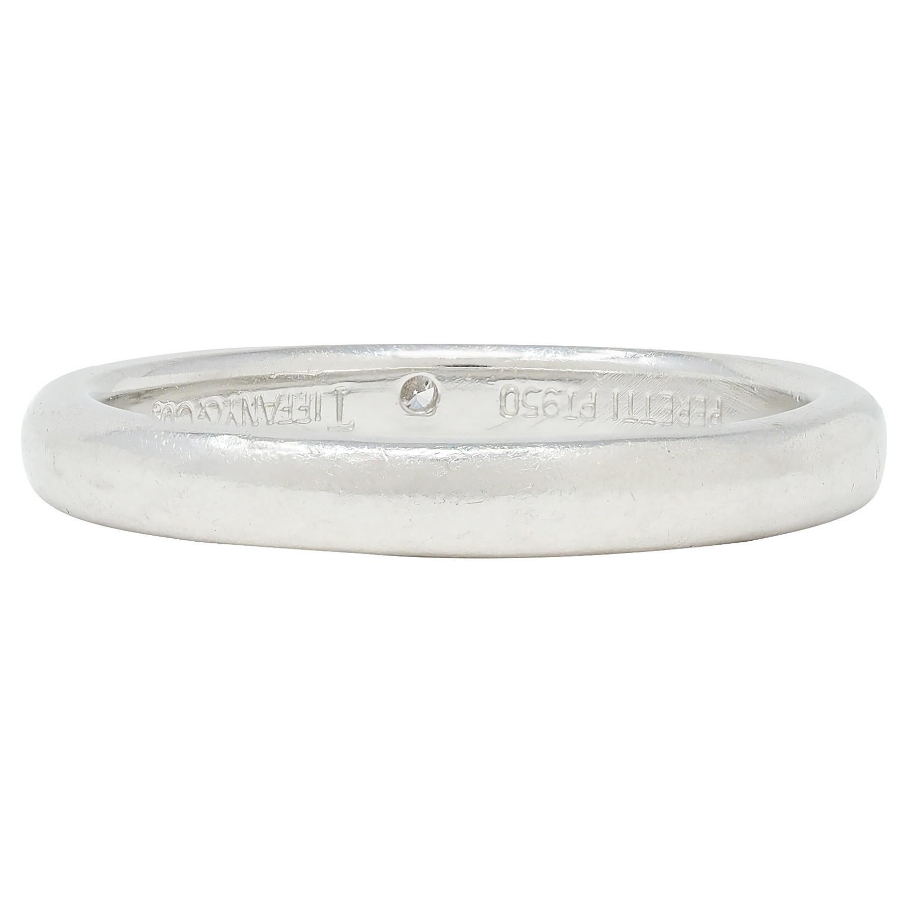 Taglio brillante Anello Elsa Peretti for Tiffany & Co. 2000 con diamante e platino a filo in vendita