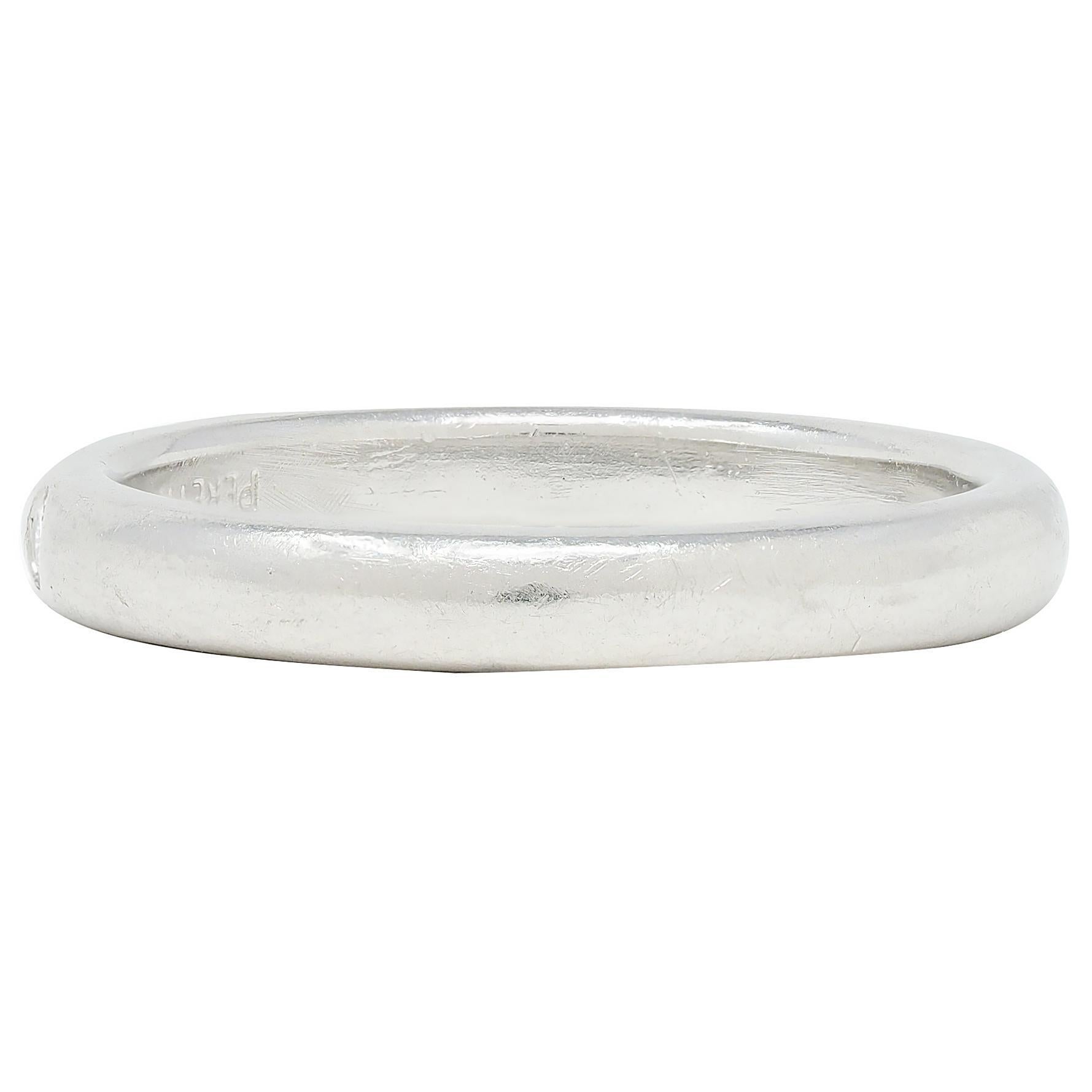 Anello Elsa Peretti for Tiffany & Co. 2000 con diamante e platino a filo In condizioni ottime in vendita a Philadelphia, PA