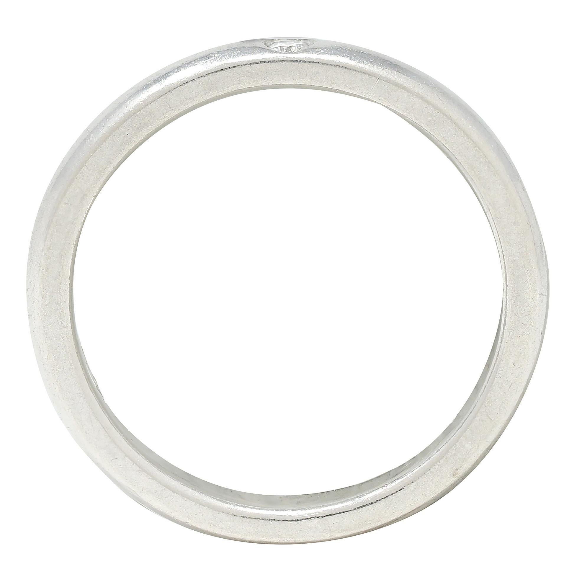 Donna Anello Elsa Peretti for Tiffany & Co. 2000 con diamante e platino a filo in vendita