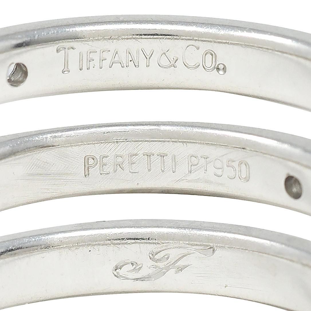 Anello Elsa Peretti for Tiffany & Co. 2000 con diamante e platino a filo in vendita 1