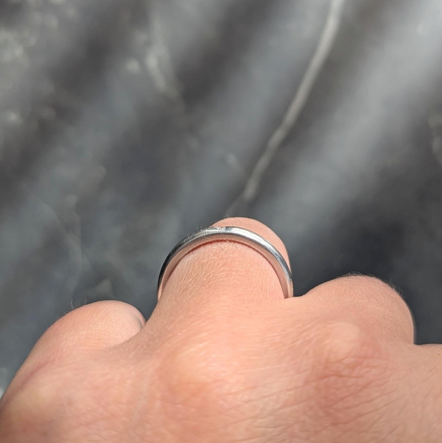 Anello Elsa Peretti for Tiffany & Co. 2000 con diamante e platino a filo in vendita 2