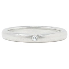 Elsa Peretti Tiffany & Co. 2000's Diamond Platinum Flush Set Band Ring