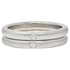 Elsa Peretti Tiffany & Co. 2000er Jahre Diamant Platin gestapelter Einbauring mit Einbaubeleuchtung