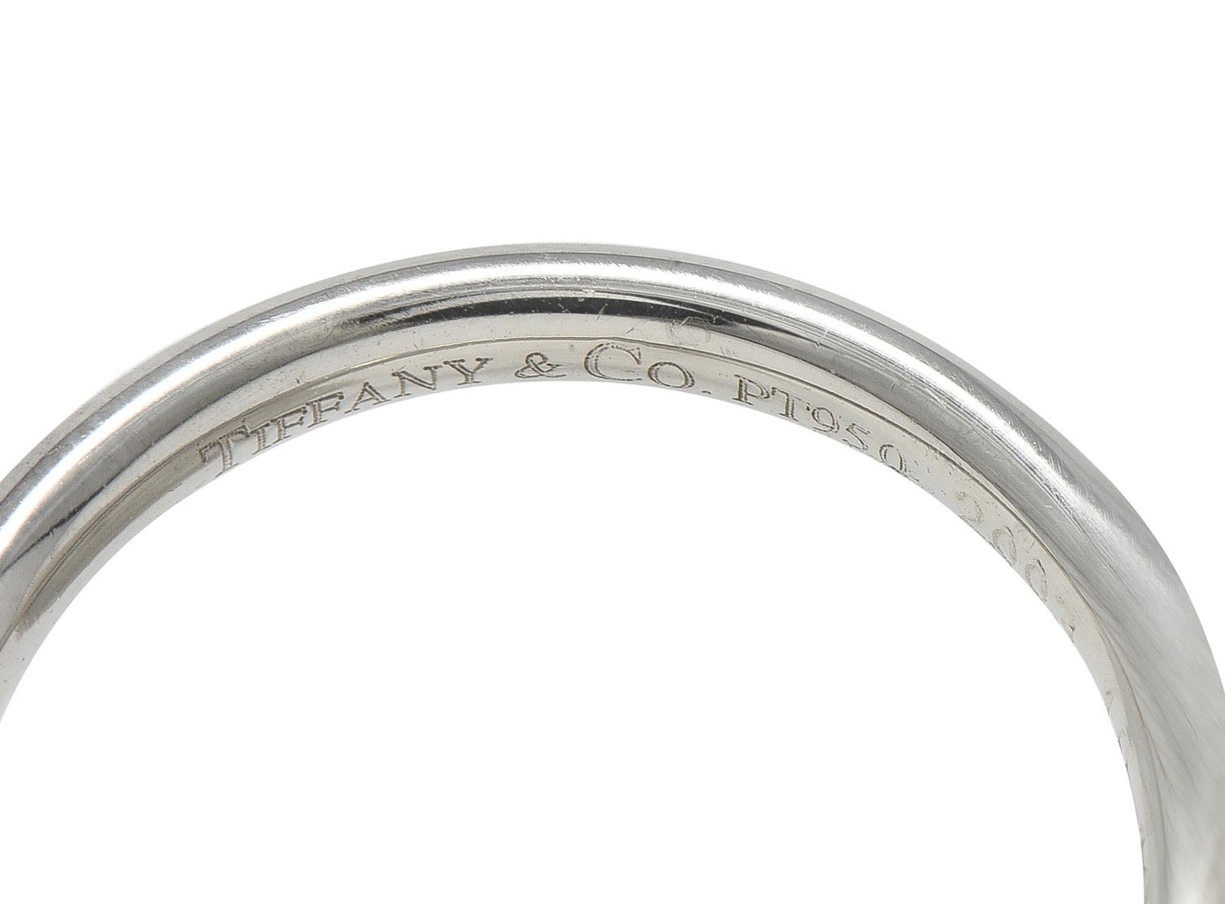 Alianza de boda Elsa Peretti Tiffany & Co. 2003 con contorno de platino y diamantes en venta 1