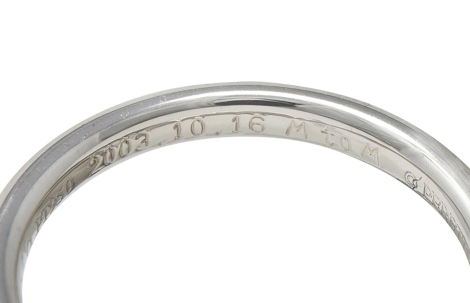 Alianza de boda Elsa Peretti Tiffany & Co. 2003 con contorno de platino y diamantes en venta 2