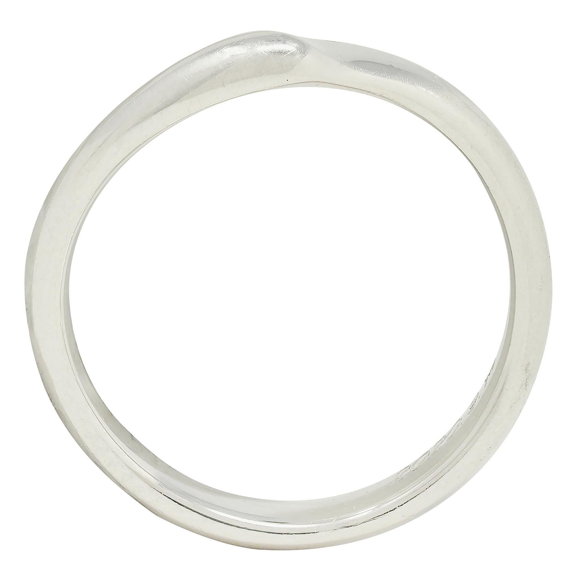 Elsa Peretti Tiffany & Co. 2020 Diamant Platin Contour Offener Herzring mit Contour für Damen oder Herren im Angebot