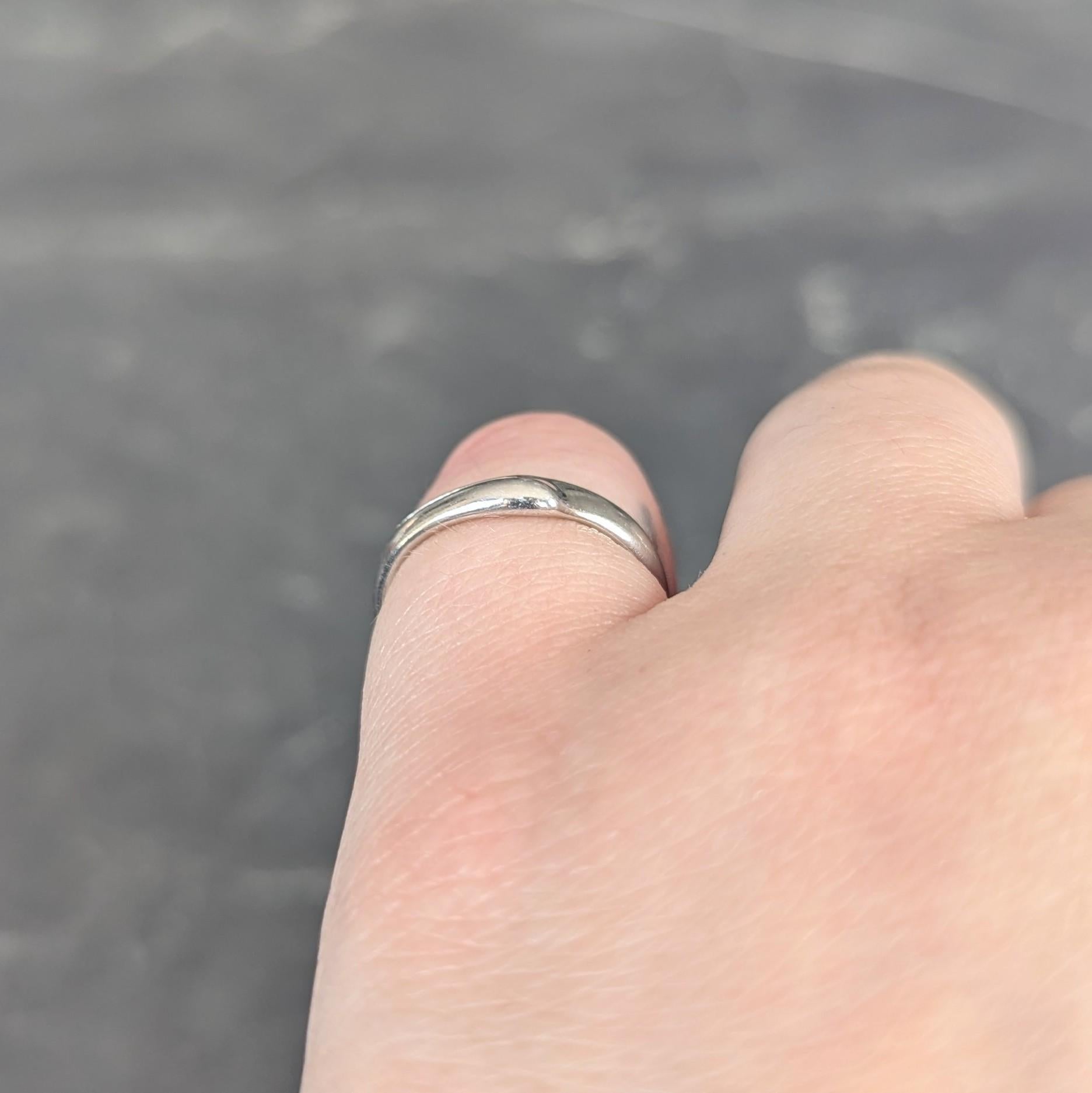 Elsa Peretti Tiffany & Co. 2020 Diamant Platin Contour Offener Herzring mit Contour im Angebot 2