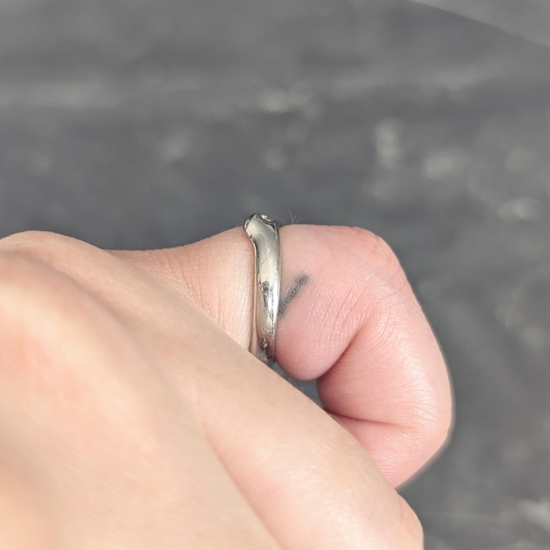 Elsa Peretti Tiffany & Co. 2020 Diamant Platin Contour Offener Herzring mit Contour im Angebot 3