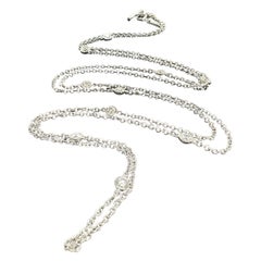 Elsa Peretti for Tiffany & Co. 30 Inch Diamonds By the Yard Collana in platino