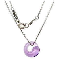 Elsa Peretti Tiffany & Co. Amethyst Eternal Circle Pendant.