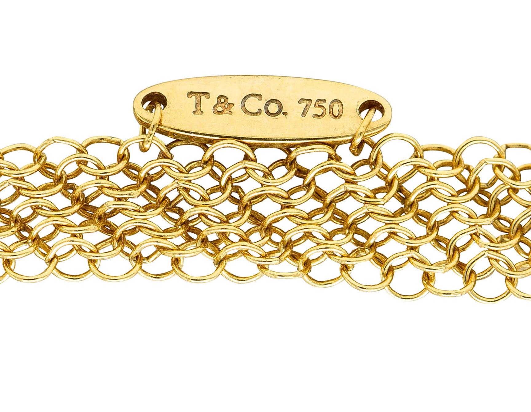 Women's or Men's Elsa Peretti Tiffany & Co. Black Nephrite Jade 18 Karat Gold Touchstone Necklace