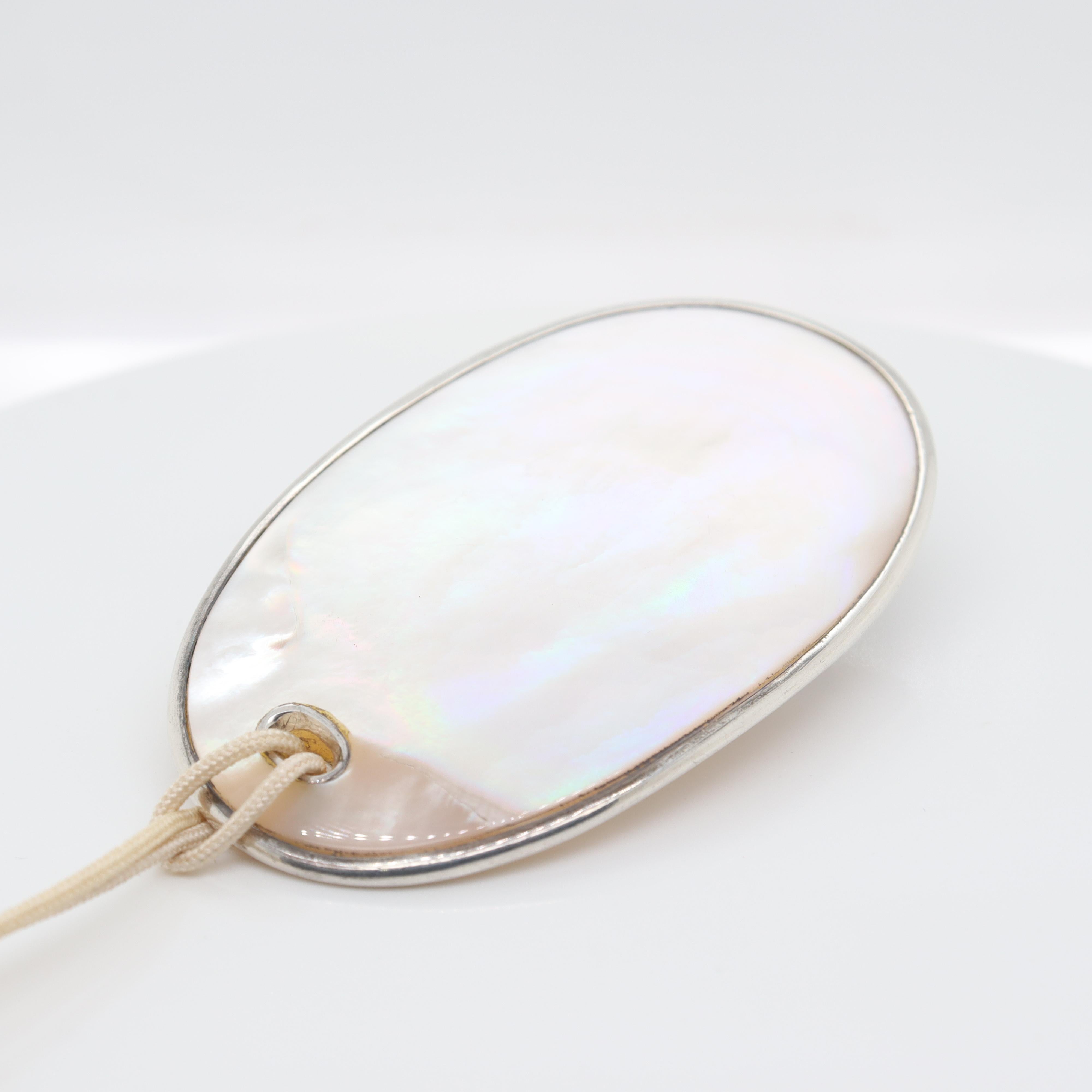 Elsa Peretti Tiffany & Co. Blister Pearl & Sterling Silver Pendant Necklace 9