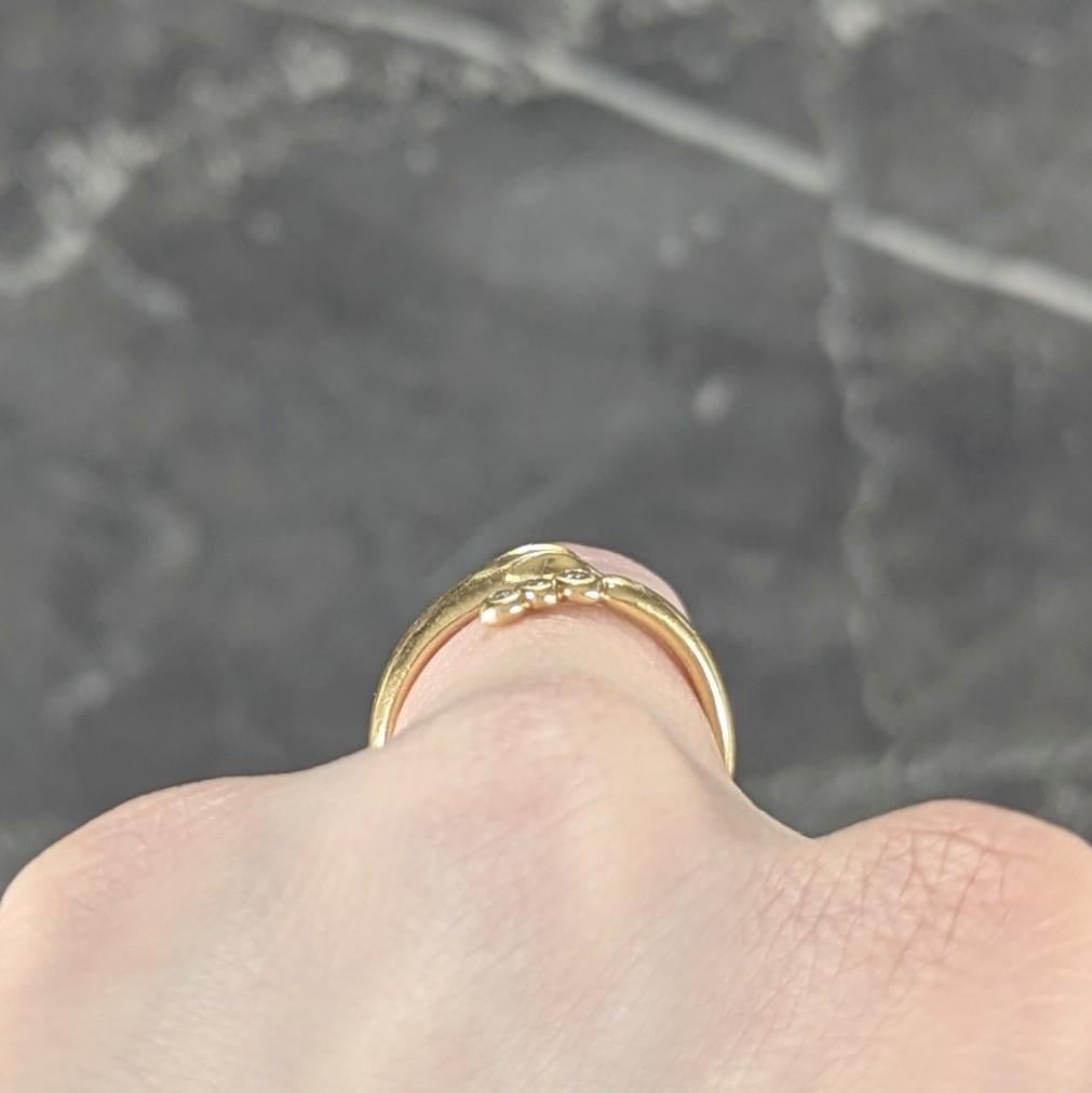 Elsa Peretti Tiffany & Co. Diamant 18 Karat Gelbgold Schlangen- Bypass-Ring mit Diamant 5