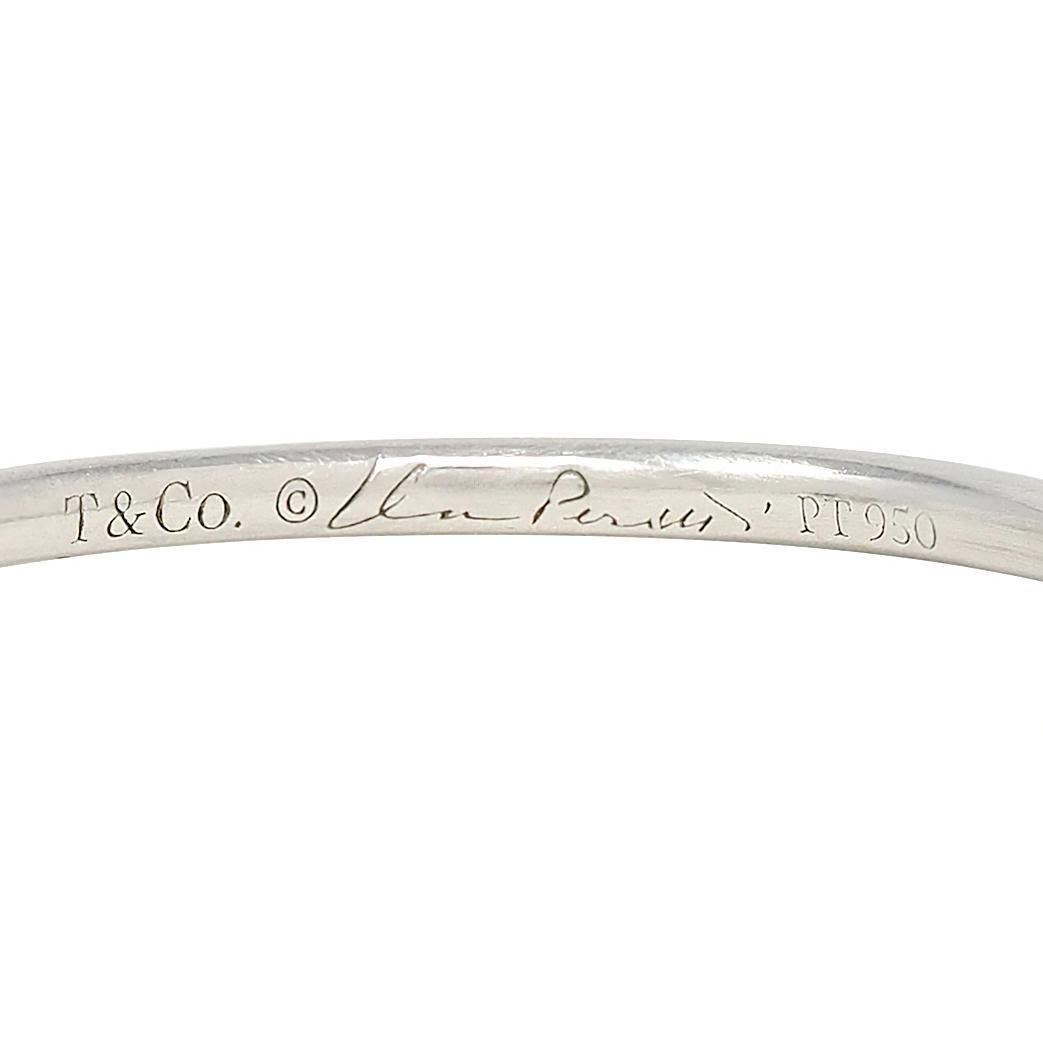 Elsa Peretti for Tiffany & Co. Anello di fidanzamento solitario con castone in platino e diamante in vendita 1