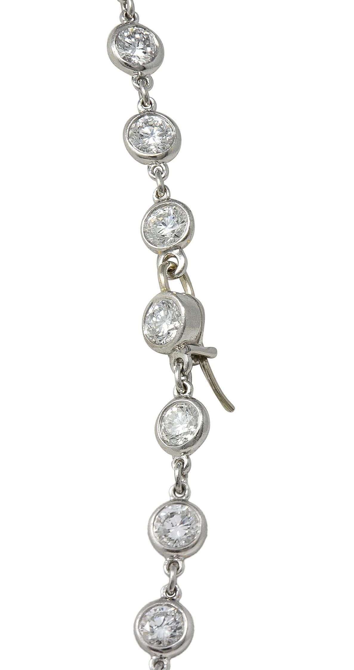 Elsa Peretti for Tiffany & Co. Collana di diamanti in platino con diamanti per ogni metro di distanza in vendita 1